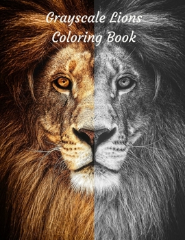 Paperback Grayscale Lions Coloring Book