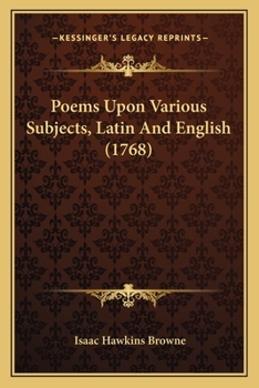 Paperback Poems Upon Various Subjects, Latin And English (1768) Book