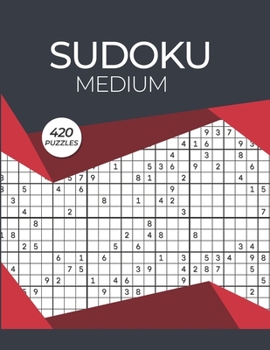 Paperback Sudoku Medium 420 Puzzles: sudoku book for adults, intermediate, Includes solutions Book