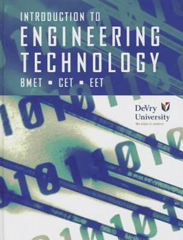 Hardcover Introduction to Engineering Technology, DeVry University: BMET, CET, EET Book