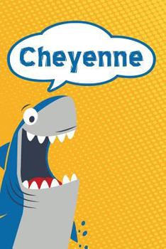 Paperback Cheyenne: Personalized Shark Isometric Dot Paper Notebook for Kids 120 Pages 6x9 Book