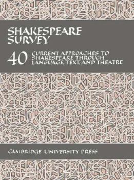 Hardcover Shakespeare Survey 40 Book