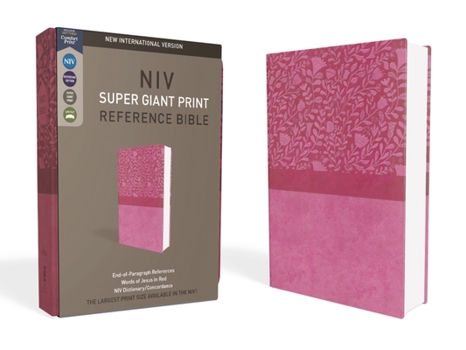 Imitation Leather NIV, Super Giant Print Reference Bible, Giant Print, Imitation Leather, Pink, Red Letter Edition [Large Print] Book