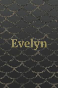 Paperback Evelyn: Writing Paper & Black Mermaid Cover Book