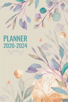 Paperback Planner 2020-2024: Five Year Planner 2020-2024 Book