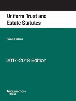 Paperback Uniform Trust and Estate Statutes (Selected Statutes) Book