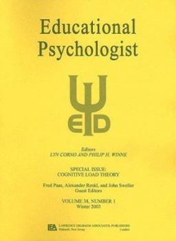 Paperback Cognitive Load Theory: A Special Issue of educational Psychologist Book