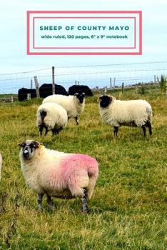 Paperback Sheep of County Mayo Wide Ruled Notebook: 6 X 9 Notebook with 120 Pages Book
