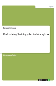 Paperback Krafttraining. Trainingsplan im Mesozyklus [German] Book