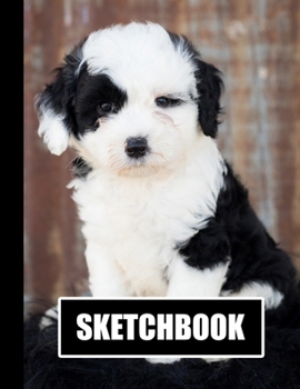 Sketchbook: Cute Puppy Dog Cover Design | White Paper | 120 Blank Unlined Pages | 8.5" X 11" | Matte Finished Soft Cover