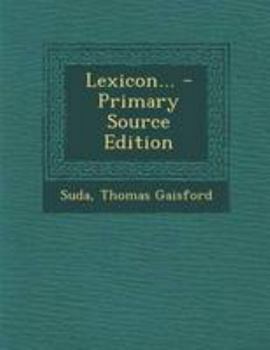 Paperback Lexicon... - Primary Source Edition [Greek] Book