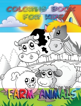 Paperback Coloring Book for Kids: Farm Animals Book