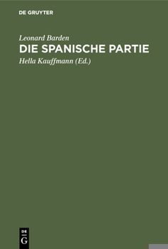 Hardcover Die spanische Partie [German] Book