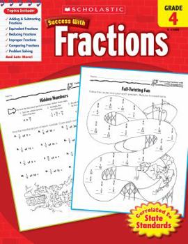 Paperback Scholastic Success with Fractions, Grade 4 Book