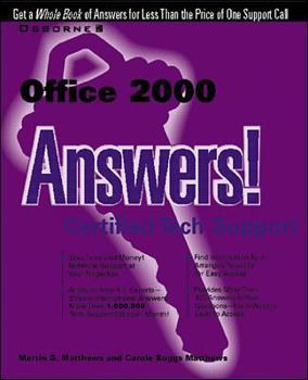 Paperback Office 2000 Answers! Certified Tech Support Book