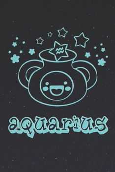My Cute Zodiac Sign Aquarius Notebook: Kids Astrology Drawing Pad - 120 Pages, blanc Dot Grid, 6" x 9"  - Horoscope Notepad, Diary
