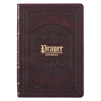 Paperback The Lord's Prayer Prompted Prayer Journal, Faux Leather Brown Book