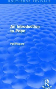 Paperback An Introduction to Pope (Routledge Revivals) Book