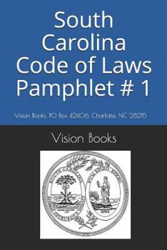 Paperback South Carolina Code of Laws Pamphlet # 1 Book