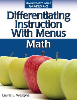 Paperback Differentiating Instruction with Menus: Math (Grades K-2) Book