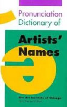 Paperback Pronunciation Dictionary of Artists' Names Book
