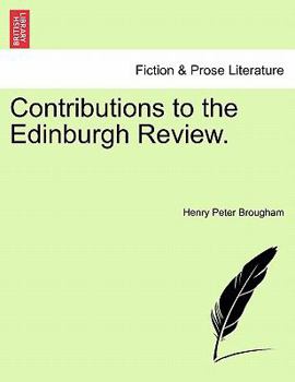 Paperback Contributions to the Edinburgh Review. Book