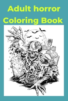 Paperback Adult horror Coloring Book [Large Print] Book