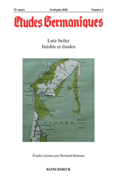 Paperback Etudes Germaniques - N2/2020: Lutz Seiler. Inedits Et Etudes [French] Book