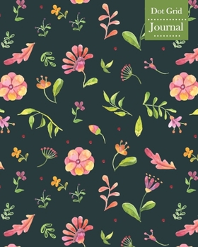 Dot Grid Journal: Notebook Planner with Summer Flower Themed Cover Design