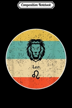 Paperback Composition Notebook: Leo Zodiac Retro Gift Journal/Notebook Blank Lined Ruled 6x9 100 Pages Book