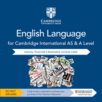 Misc. Supplies Cambridge International as and a Level English Language Digital Teacher's Resource Access Card Book