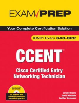 Paperback Ccent Exam Prep: Icnd1 Exam 640-822 [With CDROM] Book
