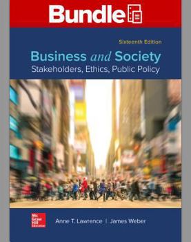 Product Bundle Gen Combo Looseleaf Business and Society; Connect Access Card [With Access Code] Book