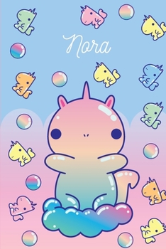 Nora: Gummibärchen Einhorn - Notizbuch Kritzelbuch Persönliches Geschenk Für Mädchen (German Edition)