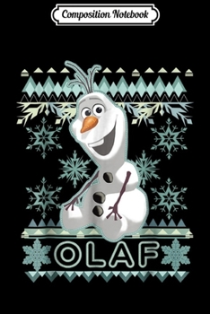 Paperback Composition Notebook: Disney Frozen Olaf Ugly Christmas Sweater Graphic Journal/Notebook Blank Lined Ruled 6x9 100 Pages Book