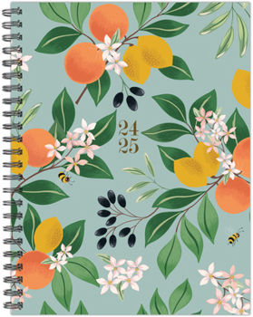 Spiral-bound Botanical Fruit Academic July 2024 - June 2025 6.5 X 8.5 Softcover Planner Book