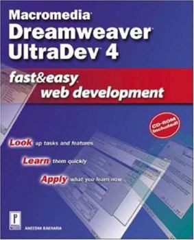 Paperback Macromedia Dreamweaver UltraDev 4 Fast & Easy Web Development w/CD Book