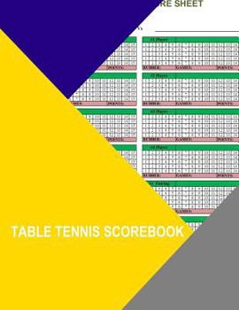 Paperback table tennis scorebook Book