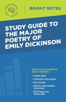 Paperback Study Guide to The Major Poetry of Emily Dickinson Book