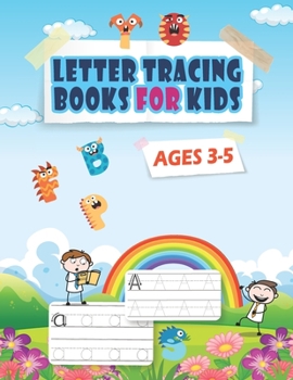 Paperback letter tracing books for kids ages 3-5: Both Uppercase and Lowercase Letters. (Handwriting Practice) [Large Print] Book