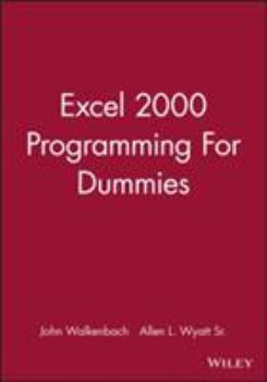 Paperback Excel 2000 Programming for Dummies Book