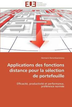 Paperback Applications Des Fonctions Distance Pour La Sélection de Portefeuille [French] Book