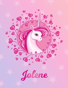 Paperback Jolene: Unicorn Sheet Music Note Manuscript Notebook Paper - Magical Horse Personalized Letter J Initial Custom First Name Cov Book