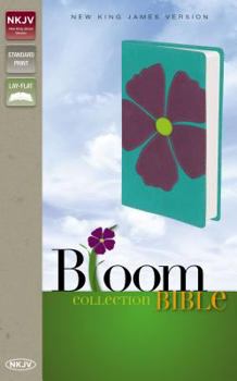 Imitation Leather Bloom Collection Bible-NKJV-Flax Flower Book