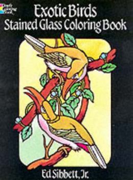 Paperback Exotic Birds Stained Glass Coloring Book
