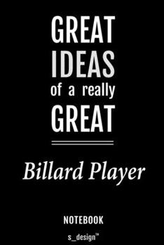 Paperback Notebook for Billard Players / Billard Player: awesome handy Note Book [120 blank lined ruled pages] Book