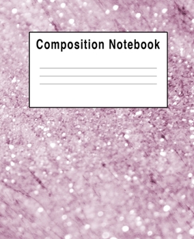 Paperback Composition Notebook: Purple Faux Sparkles Book