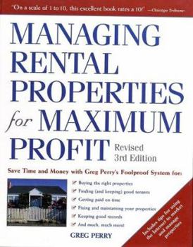 Hardcover Managing Rental Properties for Maximum Profit, Revised 3rd Edition Book