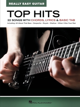Paperback Top Hits - Really Easy Guitar: 22 Songs with Chords, Lyrics & Basic Tab Book
