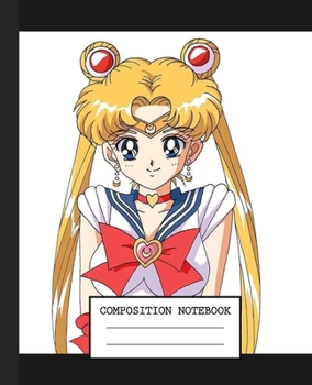 Notebook: Anime Japan Sailor Moon Soft Glossy Cover Graph Paper Pages Book 7.5 x 9.25 Inches 110 Pages